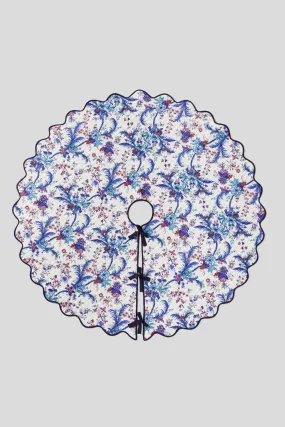 Blooming Sapphire Quilted Tree Skirt