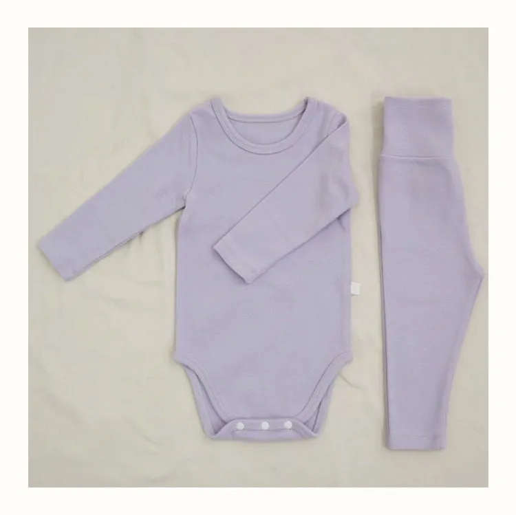 Cotton Onesie and Matching High Waist Leggings Set  in 10 color variations