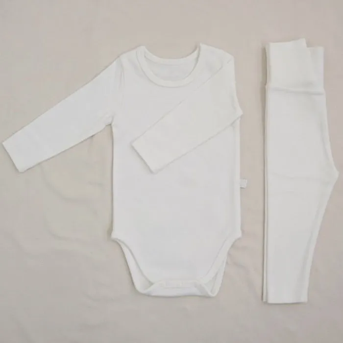 Cotton Onesie and Matching High Waist Leggings Set  in 10 color variations