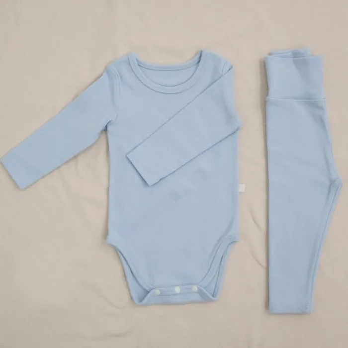 Cotton Onesie and Matching High Waist Leggings Set  in 10 color variations