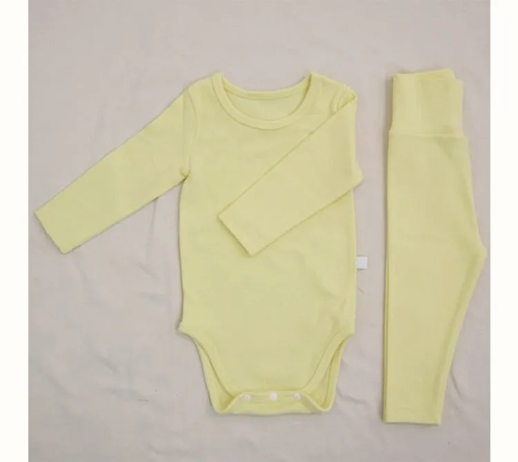 Cotton Onesie and Matching High Waist Leggings Set  in 10 color variations