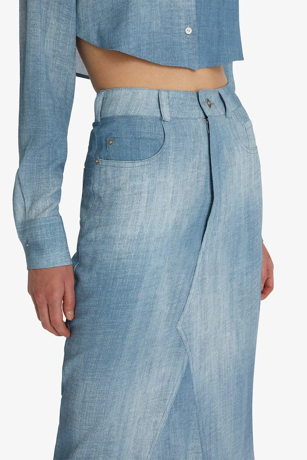Denim Maxi Skirt