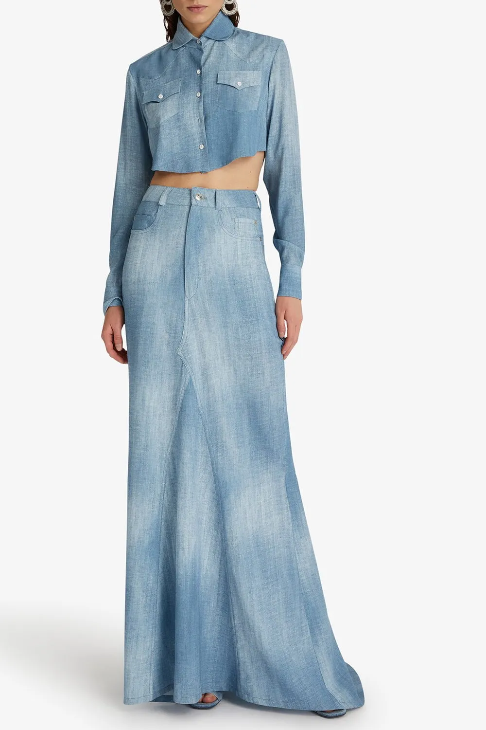 Denim Maxi Skirt