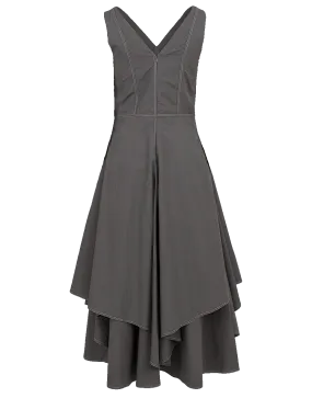 Dress With Asymmetrical Layered Skirt