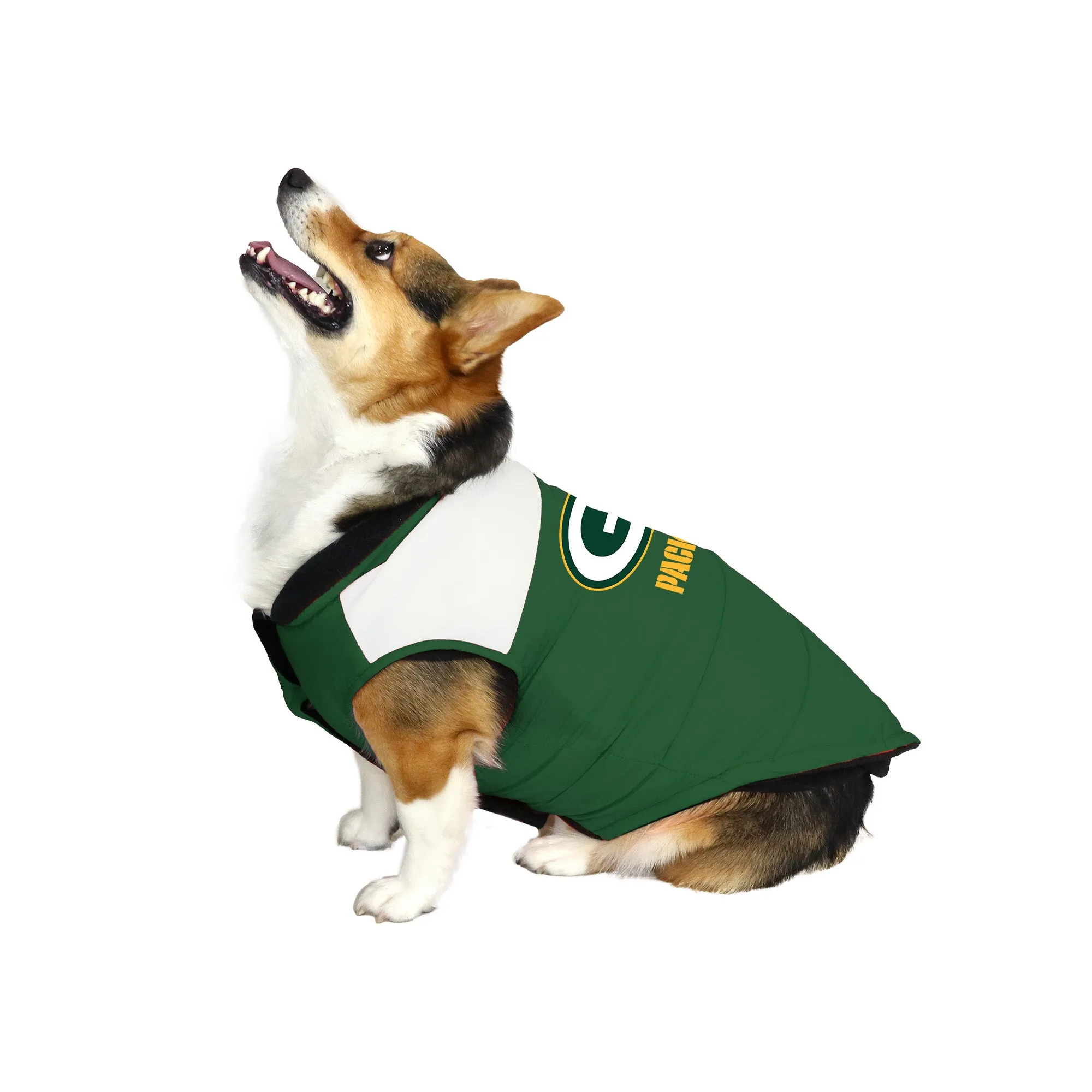 Green Bay Packers Pet Parka Puff Vest