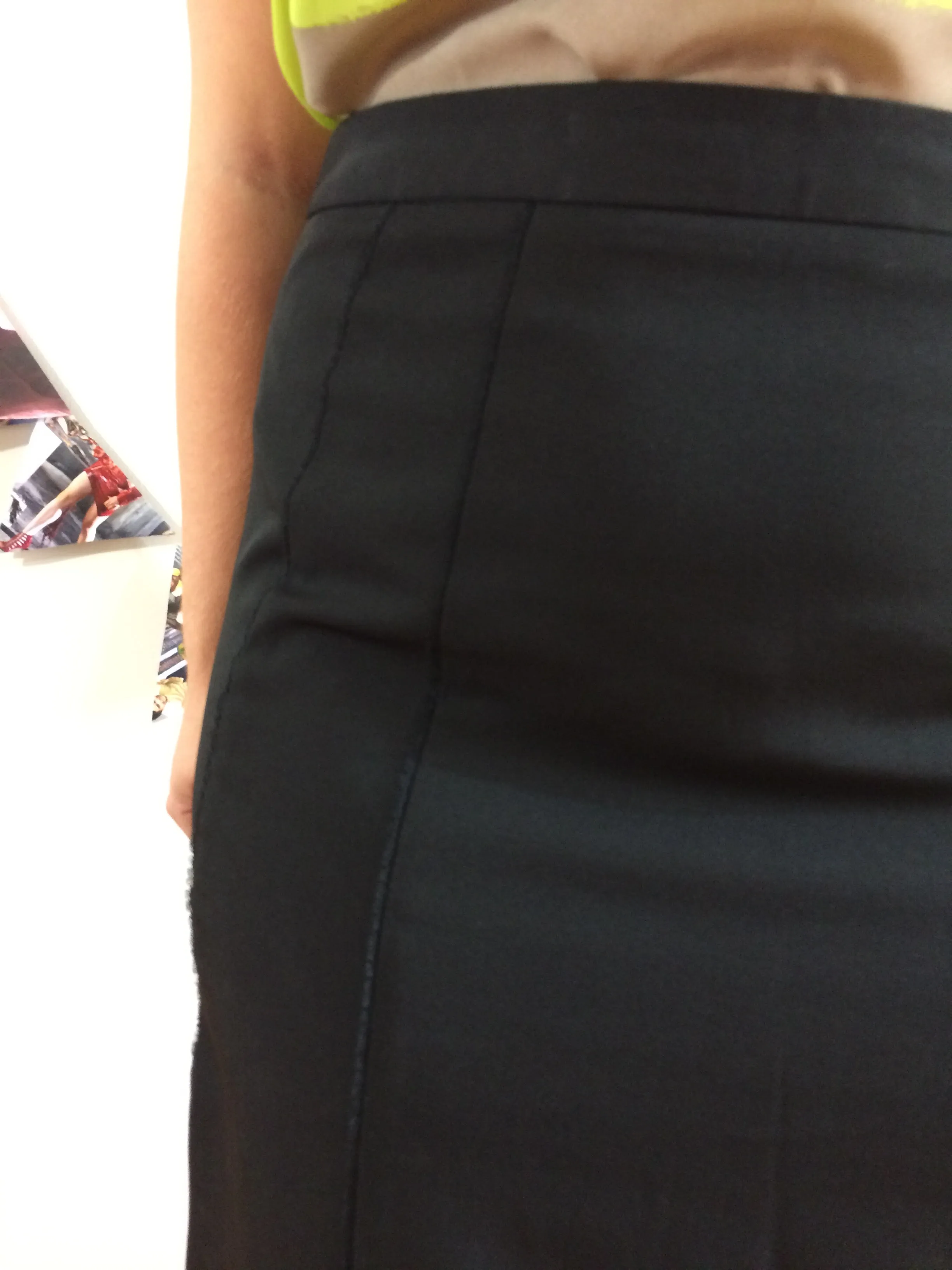 Harve Benard Black Pencil Midi Skirt - Size 10