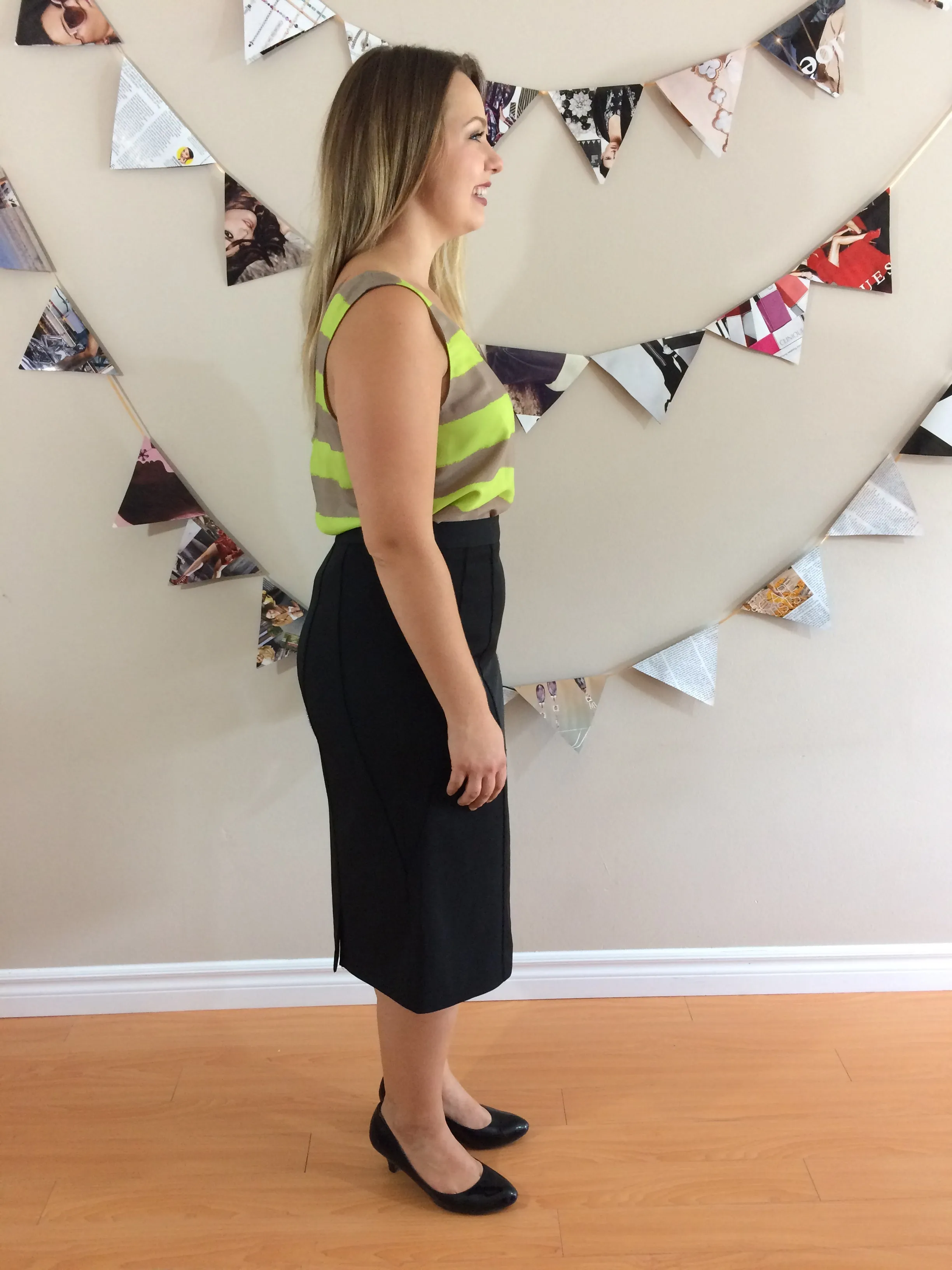 Harve Benard Black Pencil Midi Skirt - Size 10