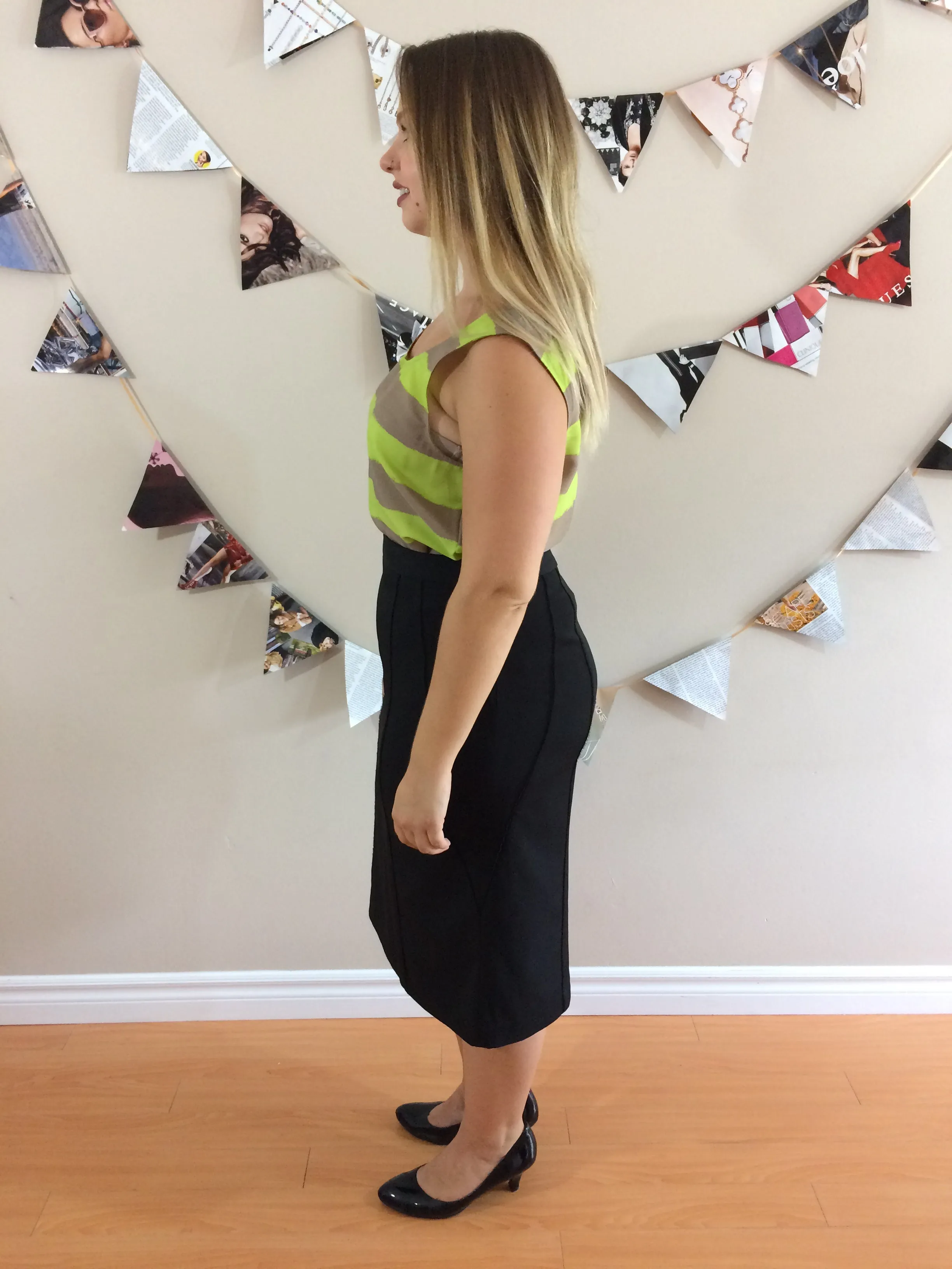 Harve Benard Black Pencil Midi Skirt - Size 10