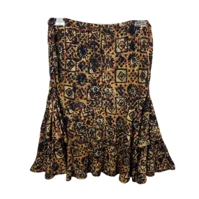 Peruvian Connection Patterned Layered Midi Skirt