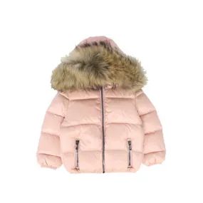 Puffer Parka with Fur - Pink