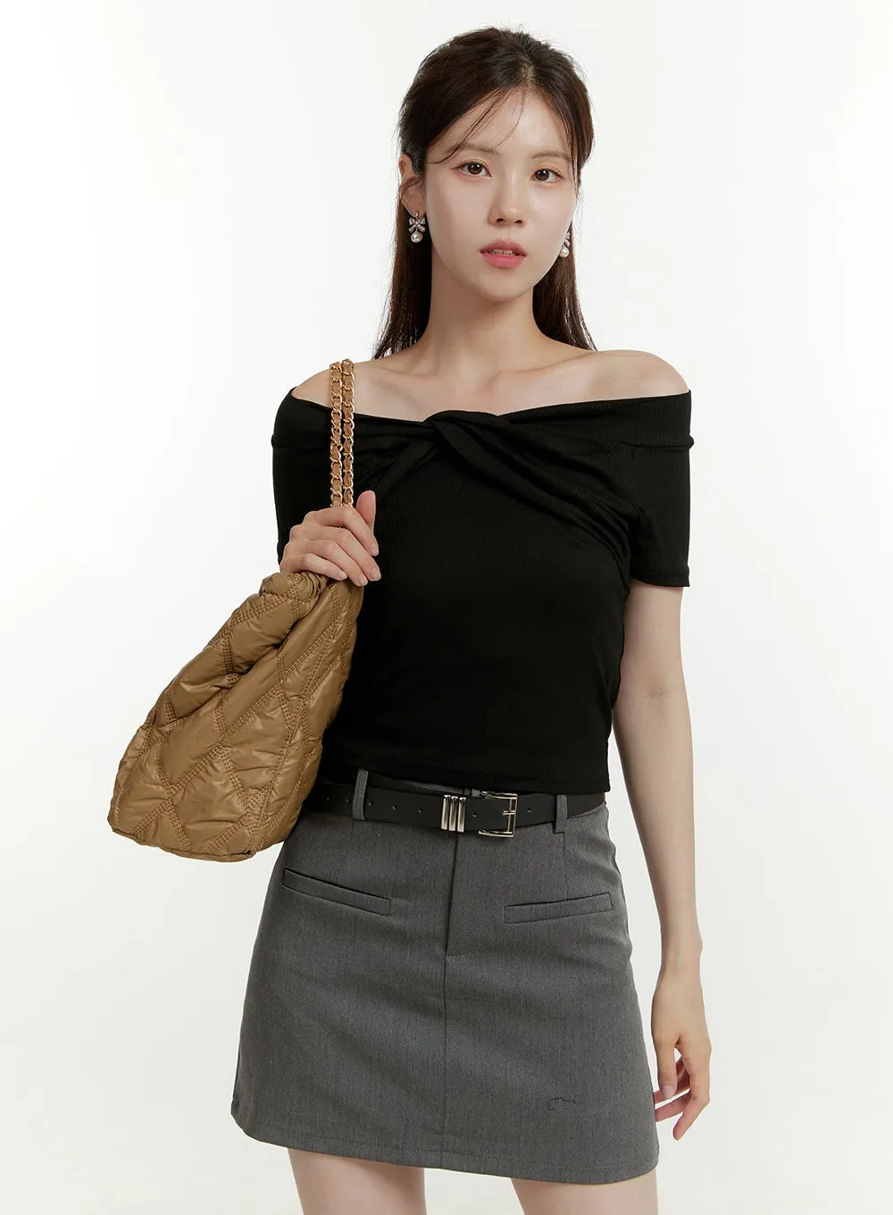 Quilted Chain Shoulder Bag OU427