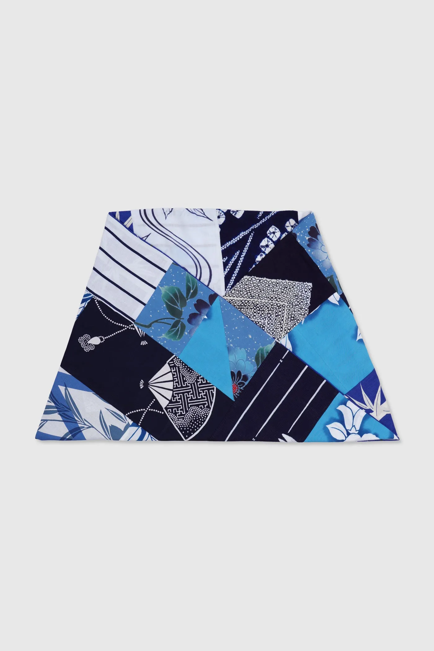 Reversible Yukata Cotton Mobius Scarf With Multiple Fabrics