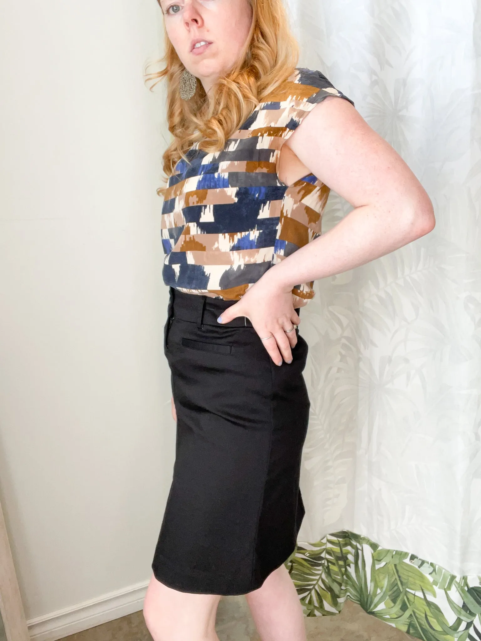 Ricki's Black Stretch High Waist Pencil Front Slit Skirt - Size 4