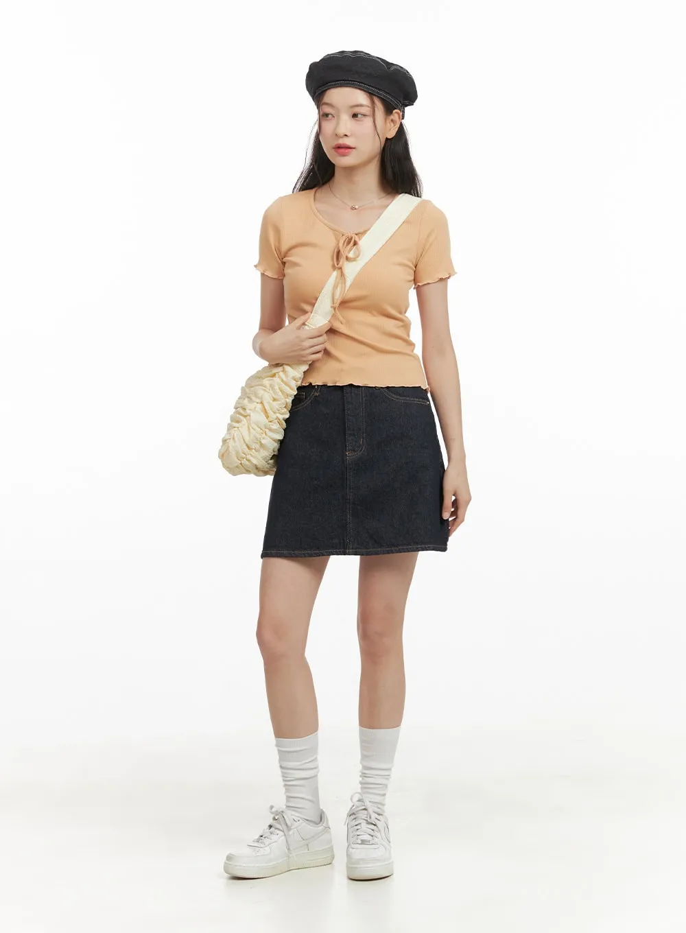Shirred Quilted Crossbody Bag OY421