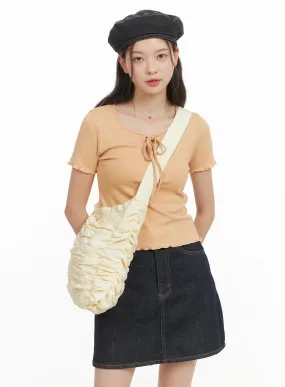 Shirred Quilted Crossbody Bag OY421