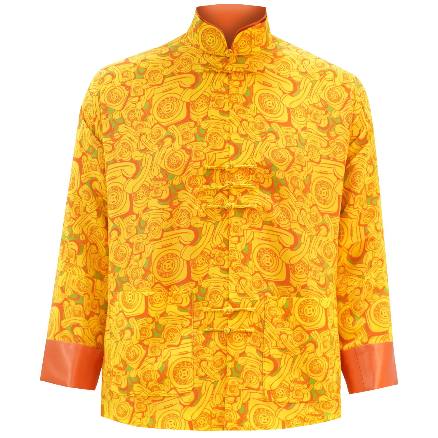 SPARKLE BY KAREN CHAN x  HK Heritage Museum【ROTARY TELEPHONE】100% Silk Tang Jacket / Kung Fu Jacket (我們的兒時玩意) (轉盤電話)