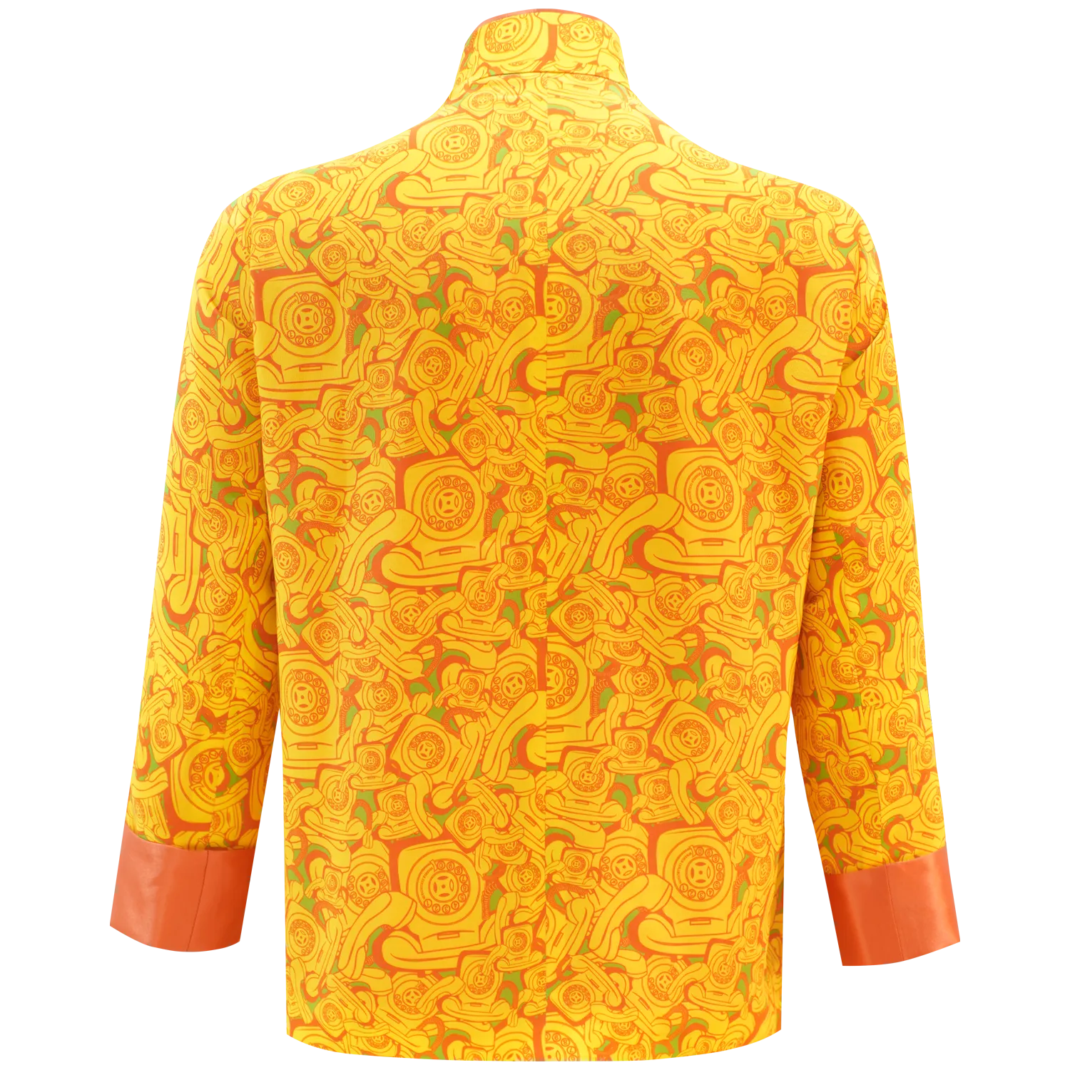 SPARKLE BY KAREN CHAN x  HK Heritage Museum【ROTARY TELEPHONE】100% Silk Tang Jacket / Kung Fu Jacket (我們的兒時玩意) (轉盤電話)